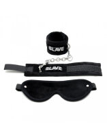 Rimba Soft Bondage Set SLAVE Black 3 Pieces