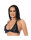 Rimba Bra with Lace-up Front One Size Adjustable Black