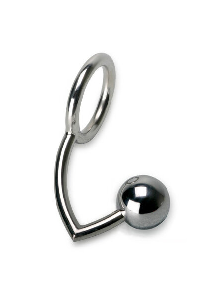 Rimba Penisring mit Analkugel M Silber