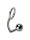 Rimba Cockring with Anal Lock XL Silver