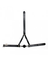 Rimba Ball Gag mit Kopfriemen Schwarz &Oslash; 4,4 cm