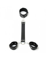 Rimba Neck and Handcuffs Combo with Carabiner Hook Black