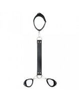 Rimba Neck and Handcuffs Combo with Carabiner Hook Black