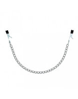 Rimba Nippelklemmen mit Kette Silber 2 St&uuml;ck