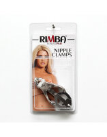 Rimba Verstellbare Nippelklemmen mit Kordeln Silber 2 St&uuml;ck