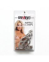 Rimba Verstellbare Nippelklemmen mit Kette Silber 2 St&uuml;ck