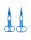 Rimba Scissor-Style Nipple Clamps Blue 2 Pieces