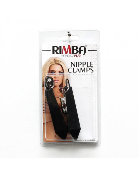 Rimba Nippelklemmen mit Gewicht Schwarz Silber 2 x 200 g