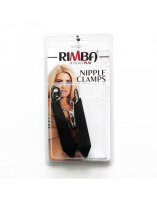 Rimba Nippelklemmen mit Gewicht Schwarz Silber 2 x 200 g