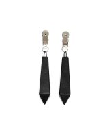 Rimba Nippelklemmen mit Gewicht Schwarz Silber 2 x 200 g