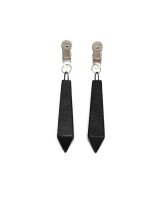 Rimba Nippelklemmen mit Gewicht Schwarz Silber 2 x 250 g