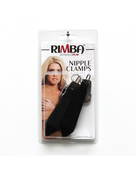 Rimba Nippelklemmen mit Gewicht Schwarz Silber 2 x 300 g