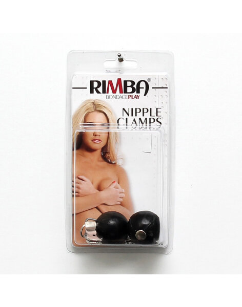 Rimba Nippelklemmen mit Gewicht Schwarz Silber 2 x 150 g