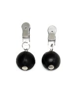 Rimba Nippelklemmen mit Gewicht Schwarz Silber 2 x 150 g