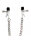 Rimba Nipple Clamps with Chain Black Silver 2 Pieces