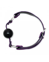 Rimba Ball Gag with Silicone Ball Purple Black &Oslash; 4.4 cm