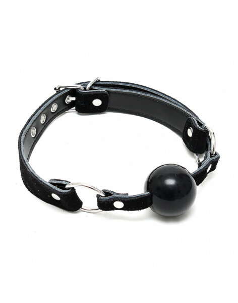 Rimba Ball Gag with Silicone Ball Black &Oslash; 4.4 cm