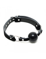 Rimba Ball Gag with Silicone Ball Black &Oslash; 4.4 cm