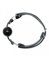 Rimba Ball Gag with Silicone Ball Black &Oslash; 4.4 cm