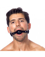 Rimba Ball Gag with Silicone Ball Black &Oslash; 4.4 cm