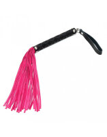 Rimba Small Whip with 30 Strands Pink Black