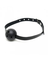 Rimba Ball Gag with Leather Strap Black