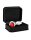 Rimba Analplug mit Kristall Silber Rot &Oslash; 4 cm
