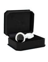 Rimba Anal Plug with Crystal Silver Black &Oslash; 4 cm