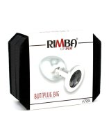 Rimba Anal Plug with Crystal Silver Black &Oslash; 4 cm