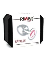 Rimba Anal Plug with Crystal Silver Pink &Oslash; 4 cm