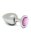 Rimba Anal Plug with Crystal Silver Pink &Oslash; 4 cm
