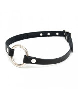 Rimba Mundknebel mit O-Ring Schwarz Silber &Oslash; 5 cm