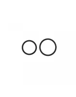 Rimba 2-teiliges Cockring Set Schwarz &Oslash; 5+5,5 cm