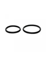 Rimba 2-teiliges Cockring Set Schwarz &Oslash; 5+5,5 cm