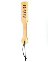 Rimba Wooden Paddle with &ldquo;Bitch&rdquo; Label Brown 32 cm