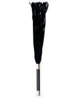 Rimba Suede Flogger with glass handle and crystal 58 cm