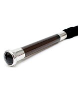 Rimba Suede Flogger with glass handle and crystal 58 cm