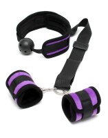 Rimba ball gag with handcuffs multicolour &Oslash; 4.5 cm