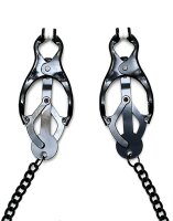 Rimba Adjustable Nipple Clamps on Chain Black