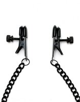 Rimba Adjustable Nipple Clamps with Chain Black