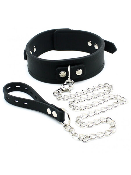 Rimba Toys Verstellbares Halsband mit Leine Schwarz