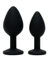 Rimba 2-teiliges Buttplug Set Schwarz &Oslash; 2,8-3,8 cm
