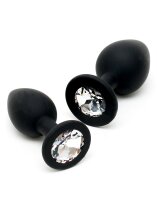 Rimba 2-teiliges Buttplug Set Schwarz &Oslash; 2,8-3,8 cm