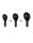 Rimba Latex Play - Inflatable Anal Plug with Pump - Black