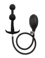 Rimba Latex Play - Inflatable Anal Plug with Double Balloon and Pump - Black