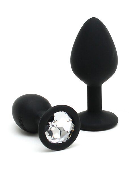 Rimba Berlin Bling Buttplug 2-teiliges Set Schwarz &Oslash; 3,8 cm