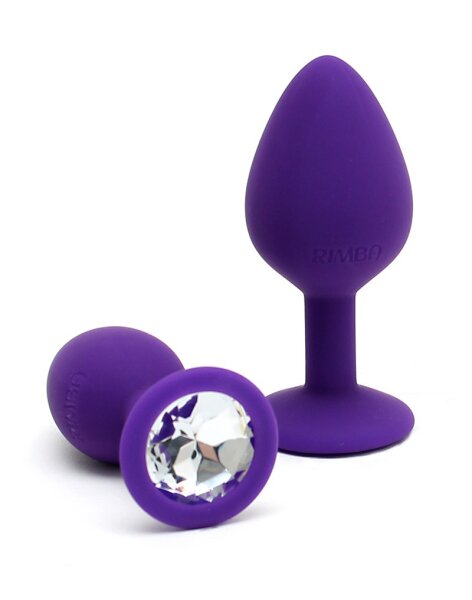 Rimba Berlin Bling Buttplug 2-teiliges Set Lila &Oslash; 3,8 cm