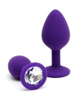 Rimba Berlin Bling Buttplug 2-teiliges Set Lila &Oslash; 3,8 cm