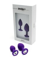 Rimba Berlin Bling Buttplug 2-teiliges Set Lila &Oslash; 3,8 cm
