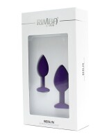 Rimba Berlin Bling Buttplug 2-teiliges Set Lila &Oslash; 3,8 cm